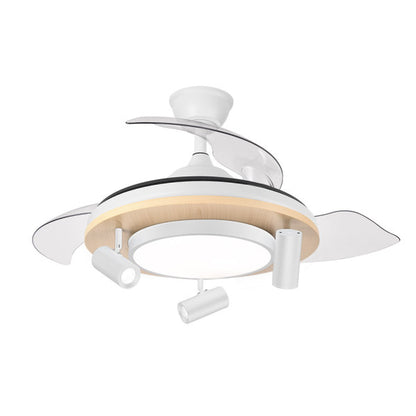 Ventilador Dc Gladiator 37+15w Blanco/haya 3asp.107d 3980lm 3000-4500-6500k Remoto+memoria+temporizador