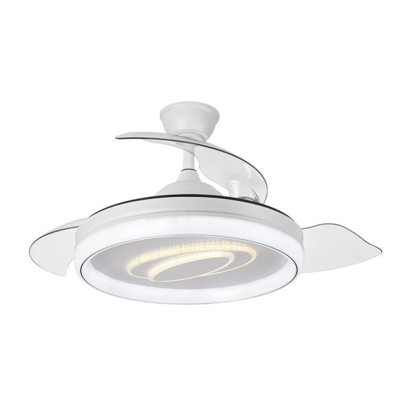 Ventilador Dc Maracana 57w Blanco 3asp.107d 5980lm 3000-4500-6500k Reg.intensidad+remoto+memoria+temporizador