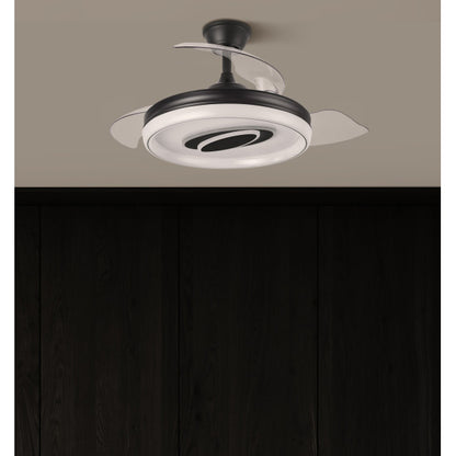 Ventilador Dc Maracana 57w Negro 3asp.107d 5980lm 3000-4500-6500k Reg.intensidad+remoto+memoria+temporizador