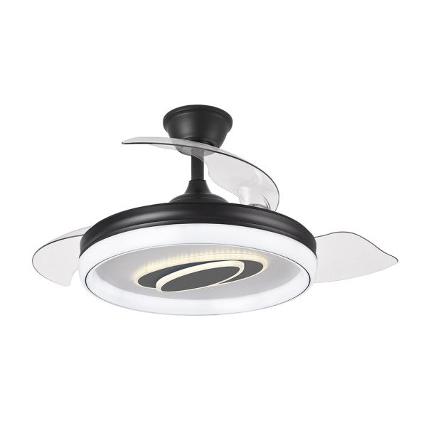 Ventilador Dc Maracana 57w Negro 3asp.107d 5980lm 3000-4500-6500k Reg.intensidad+remoto+memoria+temporizador