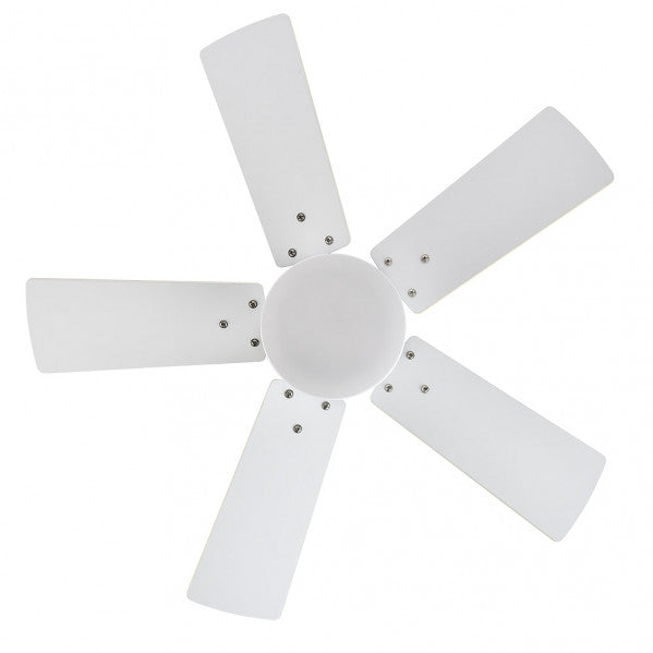 Ventilador Dc Marta 36w Blanco 5 Aspas Rev.  Blanco/haya  41x76d 3060lm C/ Remoto , Memoria Y Temporizador 3000k,4000k,6000k