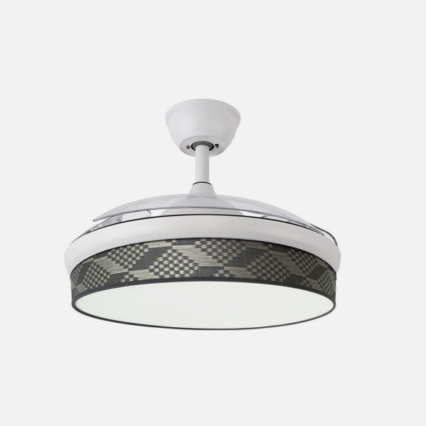 Ventilador Dc Moda 72w Blanc/tetris Gris 91d 3asp 7200lm 3000-4000-6000k Remoto+ Memoria+ Temporizador