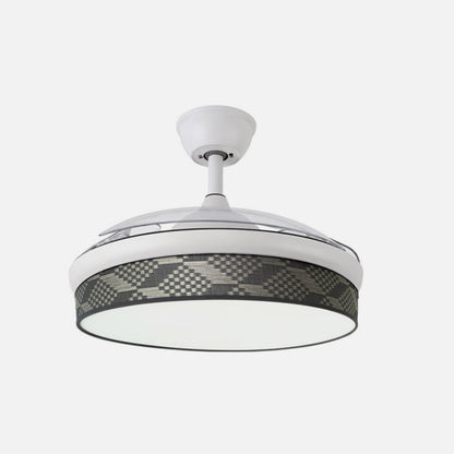 Ventilador Dc Moda 72w Blanc/tetris Gris 91d 3asp 7200lm 3000-4000-6000k Remoto+ Memoria+ Temporizador