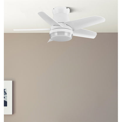 Ventilador Dc Neutron 24w 2400lm Blanc 5 Aspas 91d  3000k,4500k,6000k, Remoto+temporizador+memoria