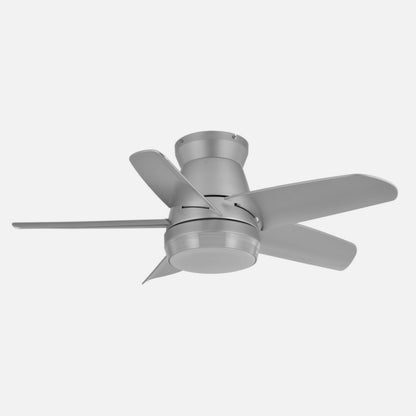 Ventilador Dc Neutron 24w 2400lm Plata 5 Aspas 91d  3000k,4500k,6000k, Remoto+temporizador+memoria