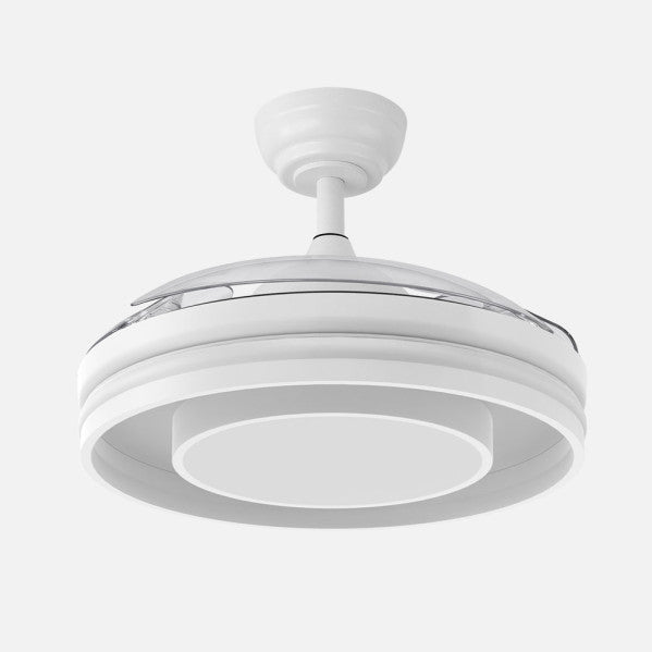 Ventilador Dc Pitufo 57w Blanco 3asp107d 3990lm Rgb  +3000-4500-6500k Reg.intensidad+remoto+memo+temporiz