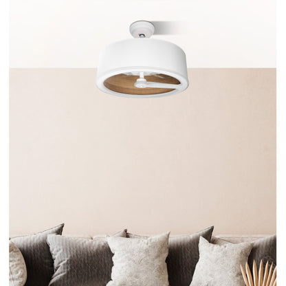 Ventilador Dc Tatiana 110w Blanco/mad.Oscura 3 Aspas 62d 3000-4000-6000k 9350lm Remoto,memoria,temporizador