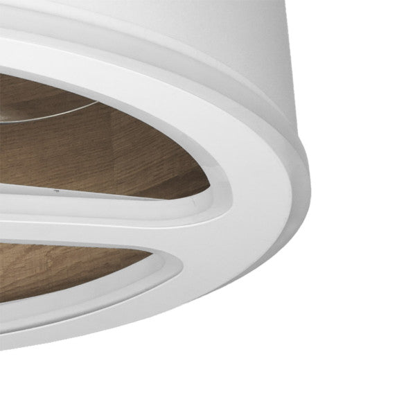 Ventilador Dc Tatiana 110w Blanco/mad.Oscura 3 Aspas 62d 3000-4000-6000k 9350lm Remoto,memoria,temporizador