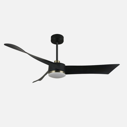 Ventilador Dc Tempel 26w Negro/cuero 3 Aspas 132d 6vel. 3000k, 4000k, 6500k 2950lm  C/remoto, Memoria Y Temporizador
