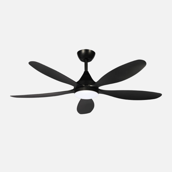 Ventilador Dc Tobarra 18w Negro 5aspas 6vel.132d  2250lm 3000-4500-6500k Remoto+memoria+temporizador