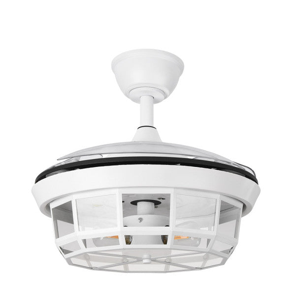 Ventilador Dc Tornado Mini Blanco 3xe27 91d 3aspas Desplegables 6velocidades C/remoto Y Temporizador