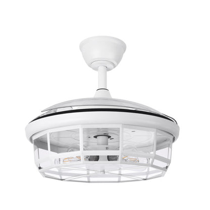 Ventilador Dc Tornado Blanco 5xe27 107d 3aspas Desplegables 6velocidades C/remoto Y Temporizador
