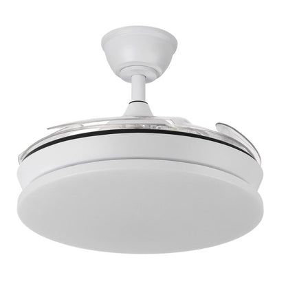 Ventilador Dc Tridente Mini 59w Blanco 4aspas Desp. 91d 6980lm Reg.intensidad Remoto+temporizador+memoria 3000-4000-6000k