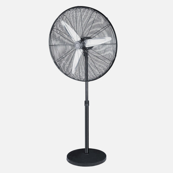 Ventilador De Pie Alarcon 200w Negro 3vel 80d 3asp.aluminio Plata Orientable Y Oscilante
