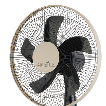 Ventilador De Pie Belmonte Negro/beis 3 Vel.45w 5aspas Orientable, Fijo y Rotatorio Regx43x40 Cm