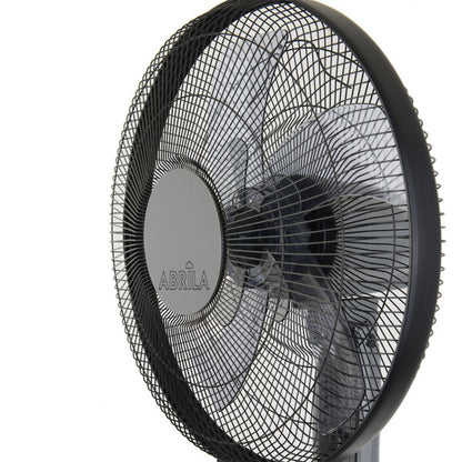 Ventilador De Pie Borlon Negro/gris 3 Vel.55w 5x2aspas Orientable+ Remoto+ Temporizador Regx43x40 Cm