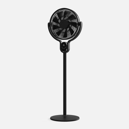 Ventilador De Pie Cadalso Negro 8vel 25w 9asp 45d Fijo/rotat.motor.dc,remoto 100/138x48x40cm