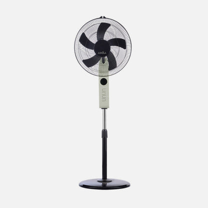 Ventilador De Pie Circus Beis/negro 3vel 45w Regx43x40cm Oscilante 5asp.c/ Remoto Y Temporizador