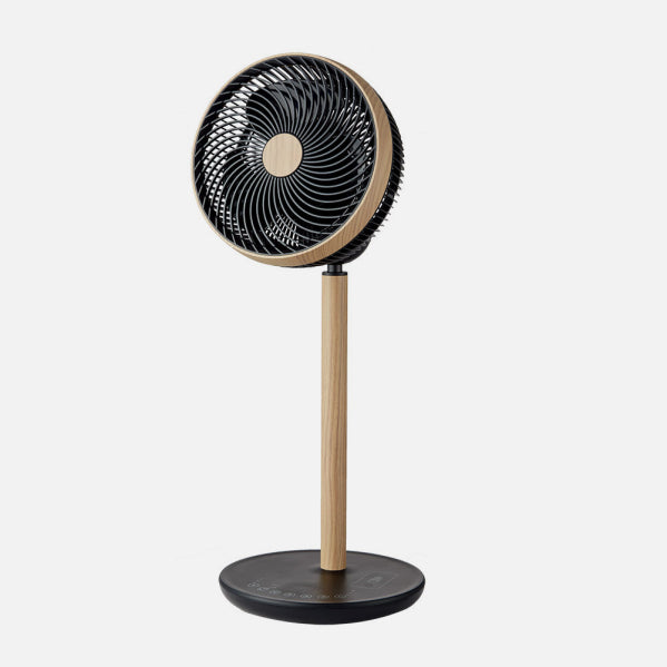 Ventilador De Pie Colibri Negro/haya 25w 12vel 70x28,5x28,5cm 3asp Motor Dc C/remoto Y Temporizador