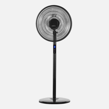 Ventilador De Pie Icono Negro 3vel 45w  119x44x40 Cm Oscilante 5asp.c/ Remoto,temporizador