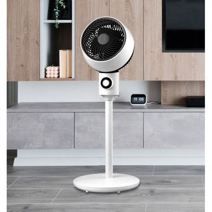 Ventilador De Pie Ozono Blanco/negro 3 Vel.40w 3aspas Orientable, Fijo Y Rotatorio 86x34x34cm