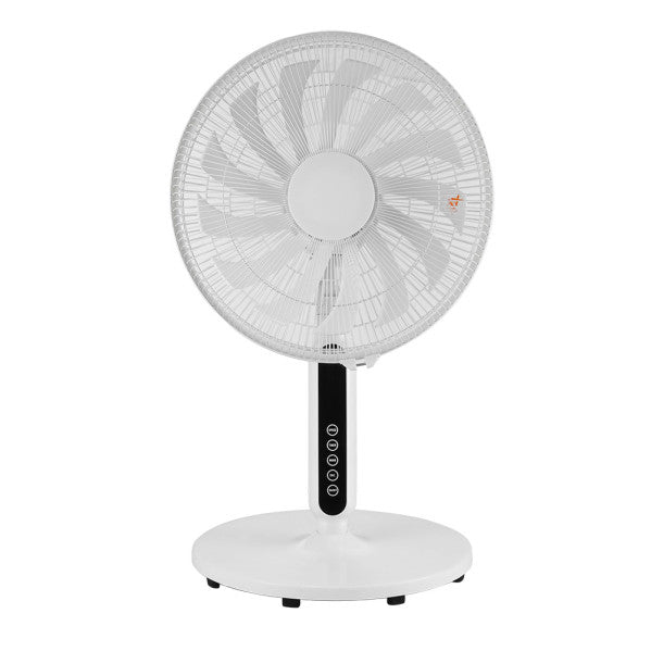 Ventilador De Pie Torbellino Blanco 3velocidades 60w 13aspas Regx41x41 Display Oscilante,remoto,temporizador