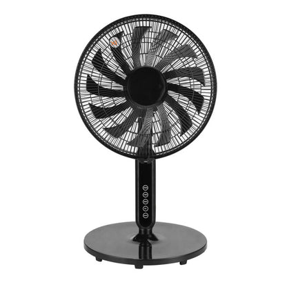 Ventilador De Pie Torbellino Negro 3velocidades 60w 13aspas Regx41x41 Display Oscilante, Remoto, Temporizador