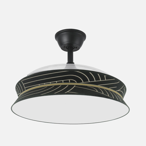 Ventilador Decor 72w Negro/negro Plata 108d 3asp  7200lm 3000-4000-6000k Remoto+memo+temp
