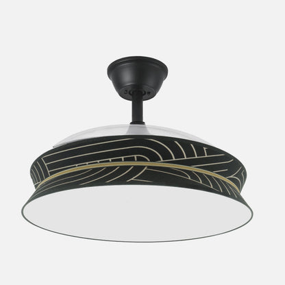 Ventilador Decor 72w Negro/negro Plata 108d 3asp  7200lm 3000-4000-6000k Remoto+memo+temp