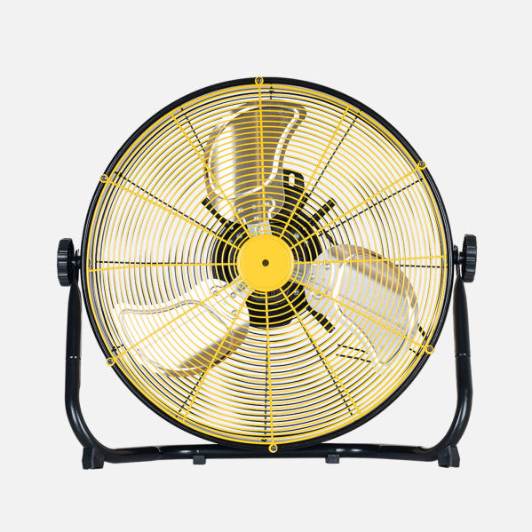 Ventilador Industrial Mapache 140w Negro/amarillo 3vel 3aspas orientable 180º 61x62x19,5cm