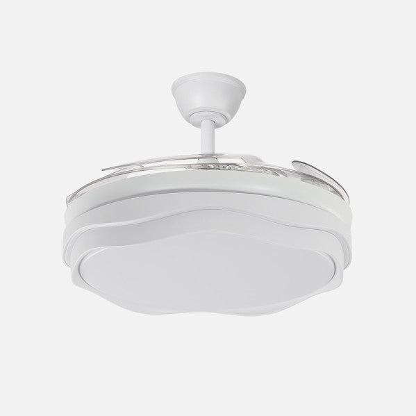Ventilador Nasim 59w 6980lm Blanco 4 Aspas Desp. 34,5/42x50/107cm 3col.dc.remot+reg.inten