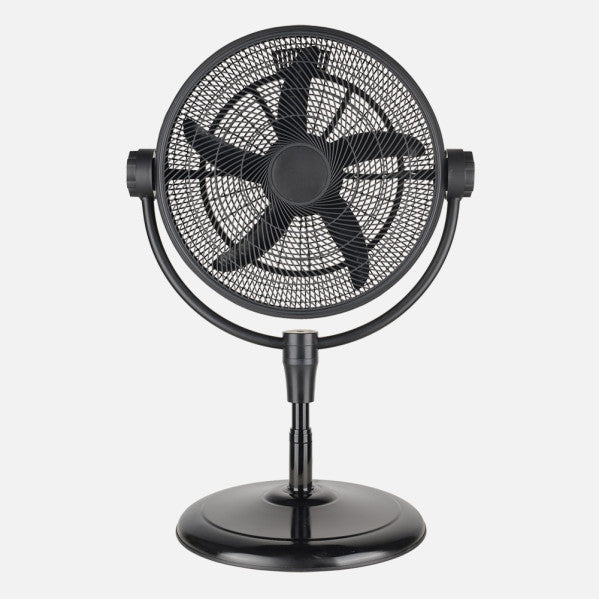 Ventilador Pie 3x1 Aifos Negro 3vel 90w 5aspas  Rotacion manual Suelo/pared/sobremesa Orientable Regx61x61cm