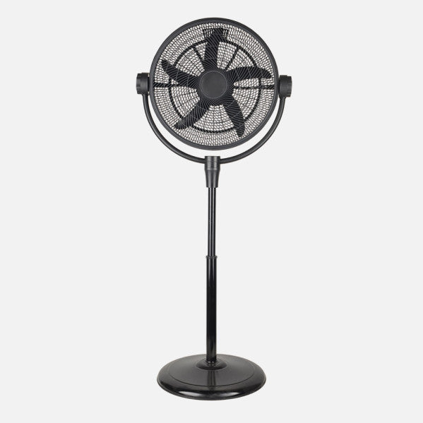 Ventilador Pie 3x1 Aifos Negro 3vel 90w 5aspas  Rotacion manual Suelo/pared/sobremesa Orientable Regx61x61cm