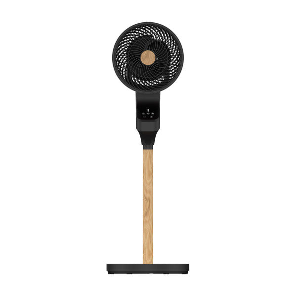 Ventilador Pie Bizancio Negro/haya 50w 3velocidades 95x30x30 Oscilante,tactil Display,remoto Y Temporizador