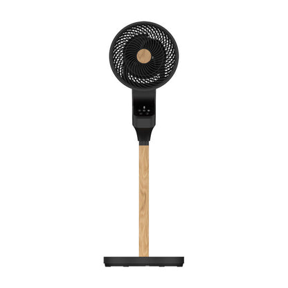 Ventilador Pie Bizancio Negro/haya 50w 3velocidades 95x30x30 Oscilante,tactil Display,remoto Y Temporizador