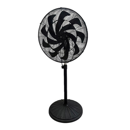 Ventilador Pie Indust.centurion Negro1velecidad 300w 16asp Fijo Y Rotat.oscilante Regx65x59cm