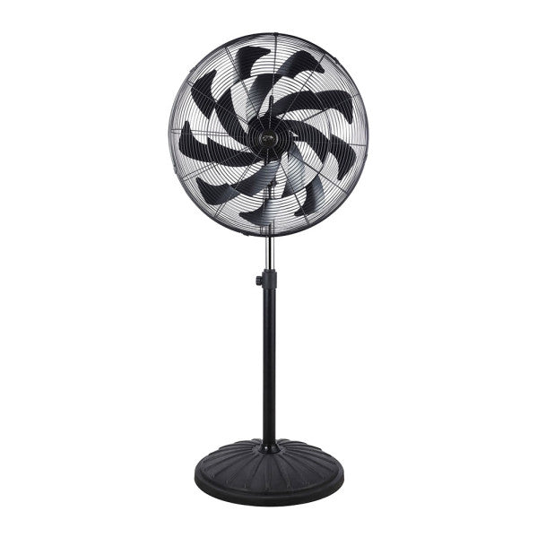 Ventilador Pie Indust.centurion Negro1velecidad 300w 16asp Fijo Y Rotat.oscilante Regx65x59cm