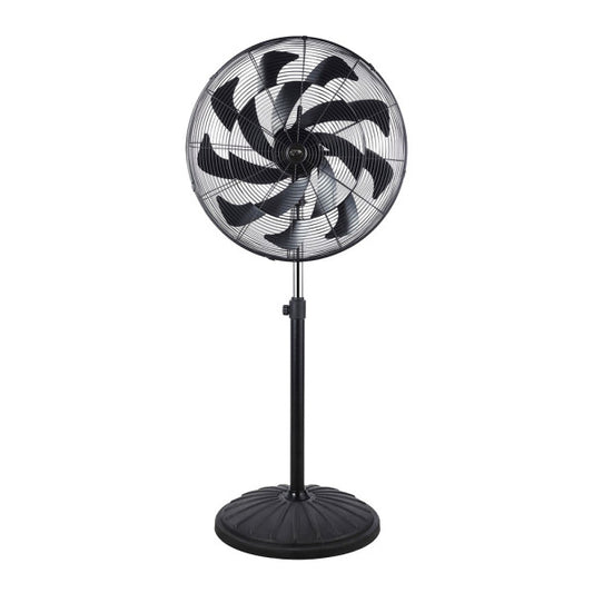 Ventilador Pie Indust.centurion Negro1velecidad 300w 16asp Fijo Y Rotat.oscilante Regx65x59cm