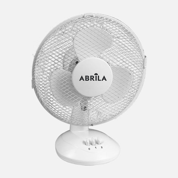 Ventilador Sobremesa Cape Pequeño Blanco 2vel 25w  Oscilante 3 Aspas Blancas 35,5x27x17cm