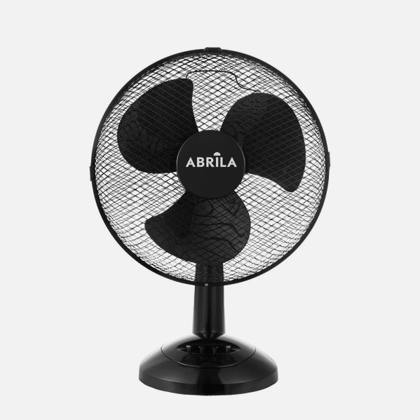 Ventilador Sobremesa Pizarro Mediano Negro 3velocidades 35w  Orientable Fijo Y Rotatorio 48x34x20cm