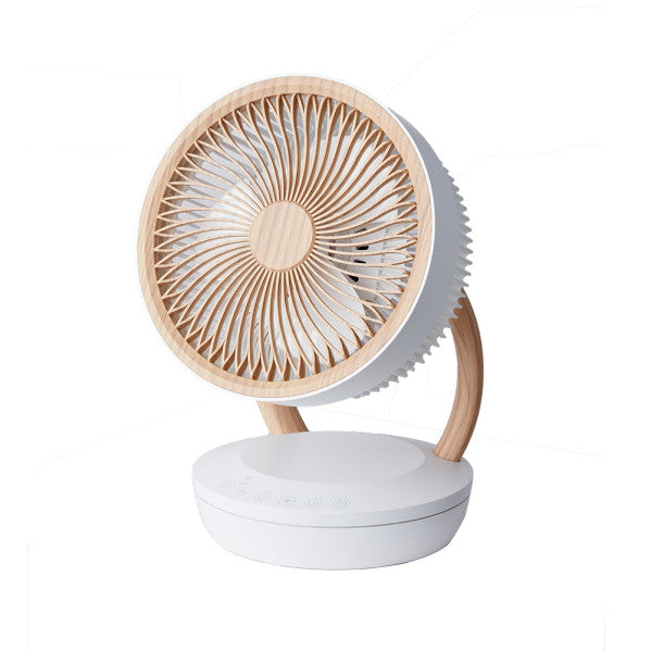 Ventilador Sobremesa Ruiseñor Blanco/haya 45w 3vel 3asp Remoto,temporizador,tactil 35,7x25,5x19,3cm