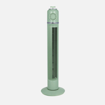 Ventilador Torre Huracan Verde 45w 3velocidades Temporizador  Fijo Y Rotatorio 75x22x22cm
